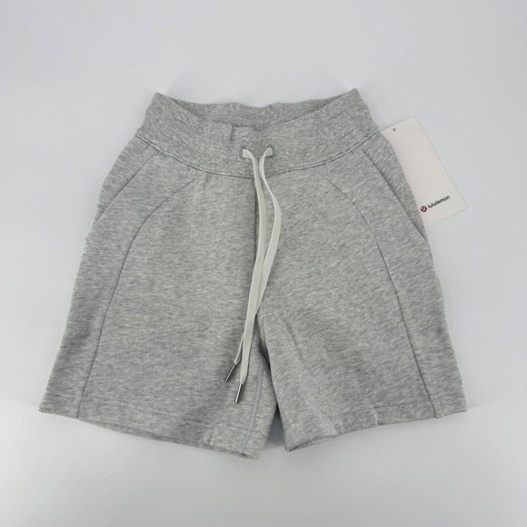 Lululemon Pants - Lululemon Scuba High-Rise Short 5" Heathered Core Ultra Light Grey LW7CUTS Sz 0‎